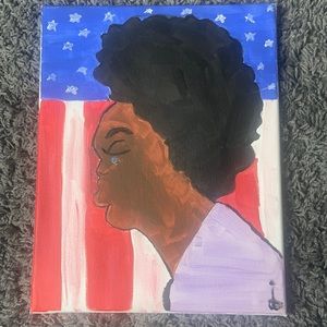 Red,White,blue Black Lives Matter 🎨